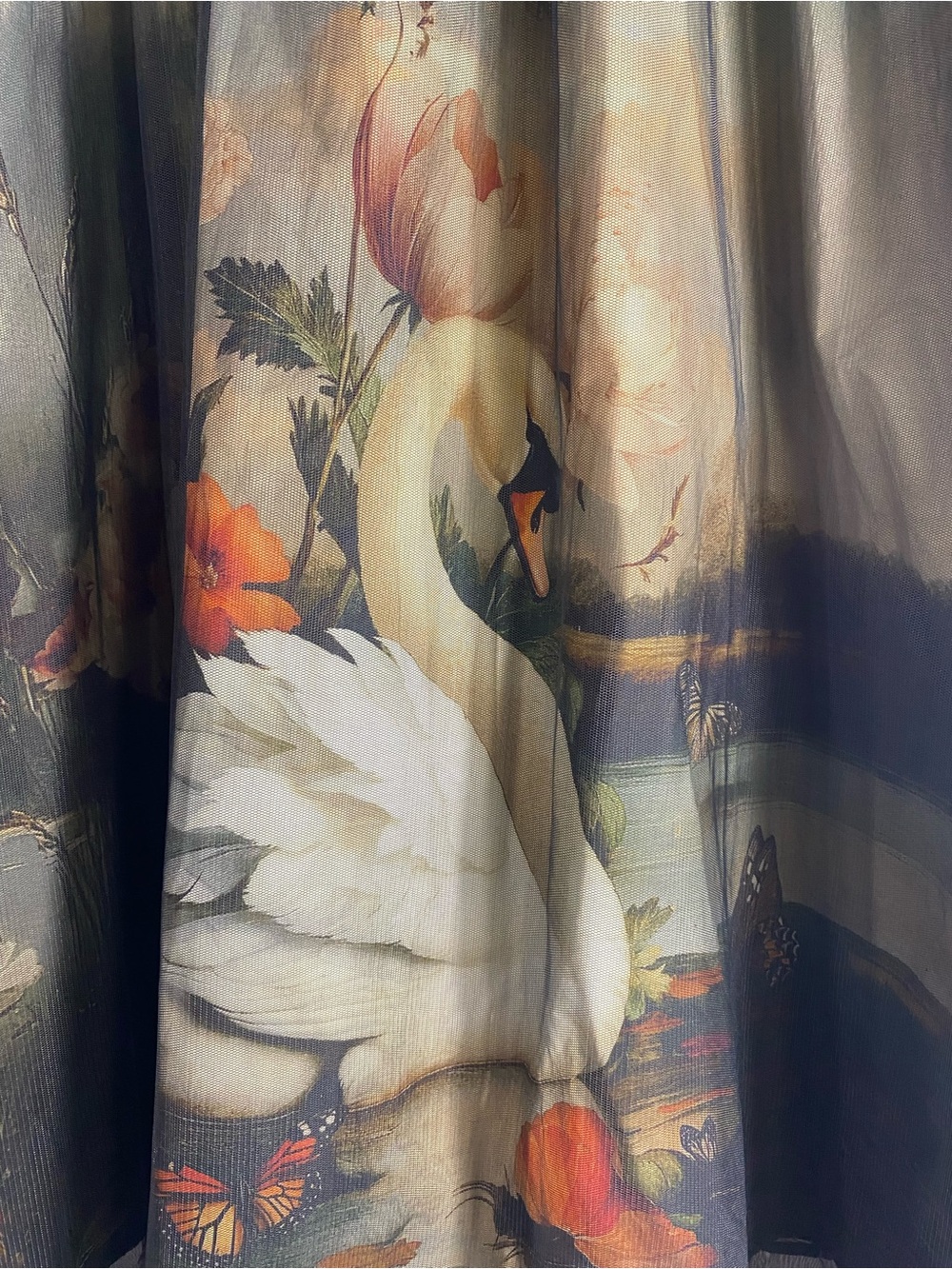 Anthropologie Wondernight Midi Skirt Tulle Swan Size XS NWT - Picture 2 of 14